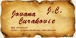 Jovana Curaković vizit kartica